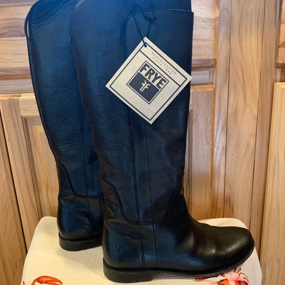 Frye Classic Black Leather Riding Boots